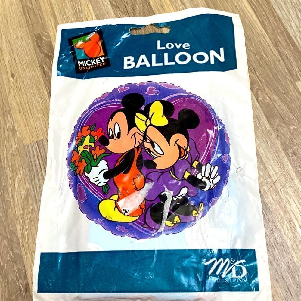 Vintage Mickey and Minnie Balloon Anniversary birthday 90s vintage aesthetic
